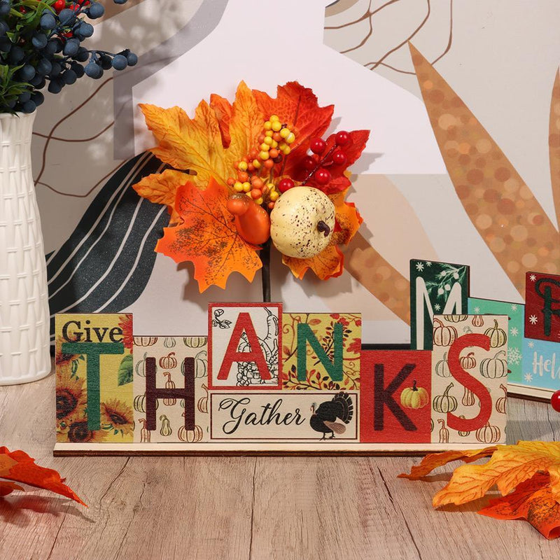 Decoration Double-sided Festive Wooden Sign Christmas Theme Home Decor