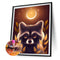 #A 5D DIY Diamond Painting Kits Moon Animal Full Round Drill Mosaic Rhinestone A