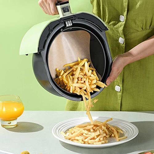 MFJUNS 200PCS Air Fryer Parchment Paper 9 Inch Square Air Fryer Liner Filter ...