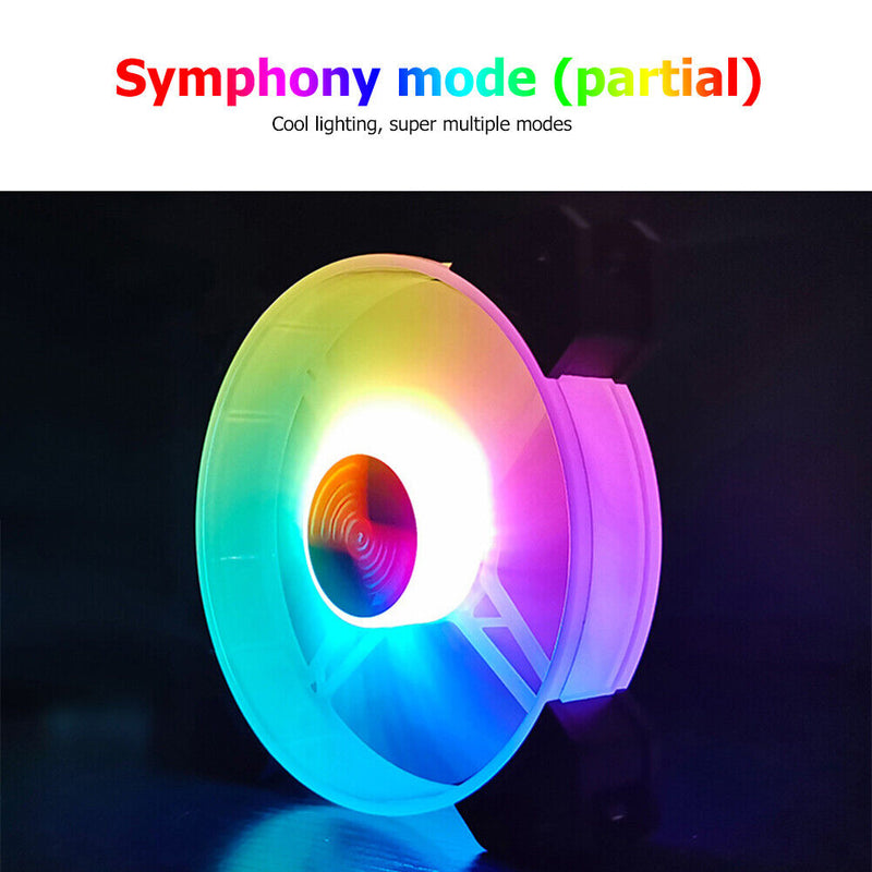 COOLMOON 120mm Chassis RGB Cooling Fan Gorgeous Lighting Quiet Radiator Heatsink
