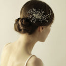 Pins Handmade Flower Headdress Head Clip Crystal Hair Comb Bride Headpiece