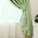 4pcs 100x130cm Full Blackout Shading Stars Curtains Hook Grommet Green