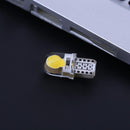 10pcs 12V T10 W5W LED Lamp COB Silicone Shell Car Turn Side Lamps(Yellow)