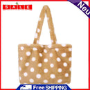 Women Polka Dot Shoulder Bags Female Tote Shopping Bag Fashion Plush Handbags