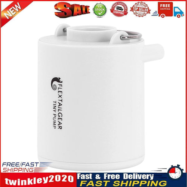 Mini Air Pump 1300mAh Rechargeable Air Pump Quick Inflate Deflate (White) Newly