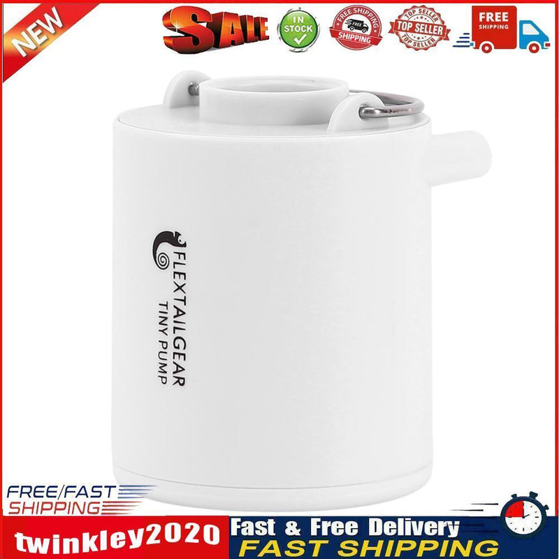 Mini Air Pump 1300mAh Rechargeable Air Pump Quick Inflate Deflate (White) Newly
