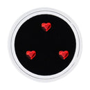 3pcs Dental Rhinestones Dental Love Heart Teeth Jewelry Tooth Stones (Blue)