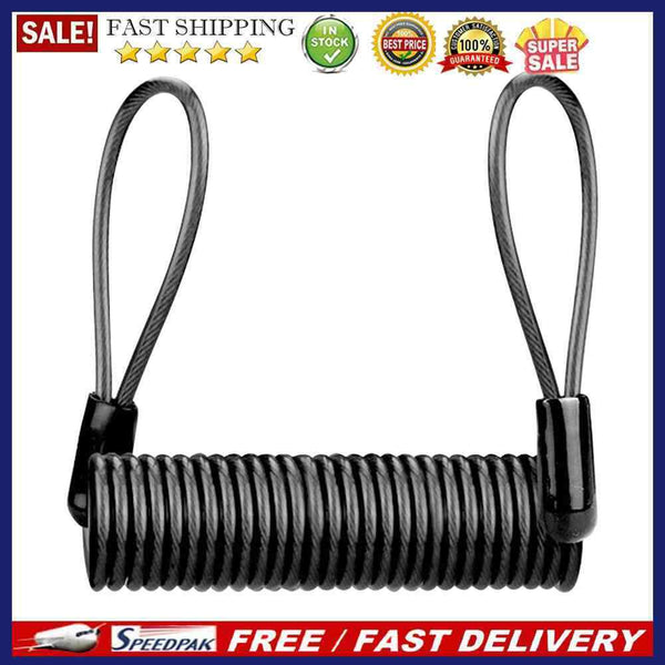 4 Feet Dual Loop Bicycle Motorcycle Disc Lock Reminder Cable Bike Accessorie