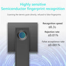 F180 Fingerprint Electronic Semiconductor Smart Door Lock w/ Key (Black) Newly