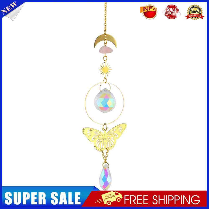 #A Crystal Wind Chime Prism Light Catcher Windbell Bedroom Hanging Decorations G