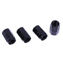 4pcs Aluminum Alloy Car Wheel Tire Valve Air Caps Stem Covers (Black)