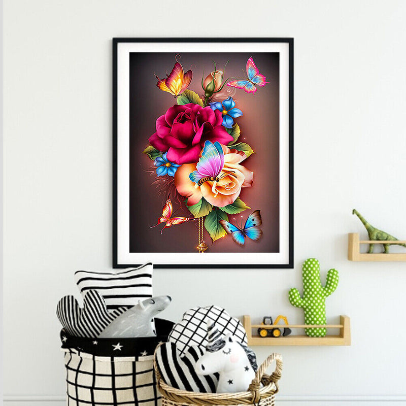 5D Diamond Painting Kit DIY flower Full Round Drill Crafts Home Art