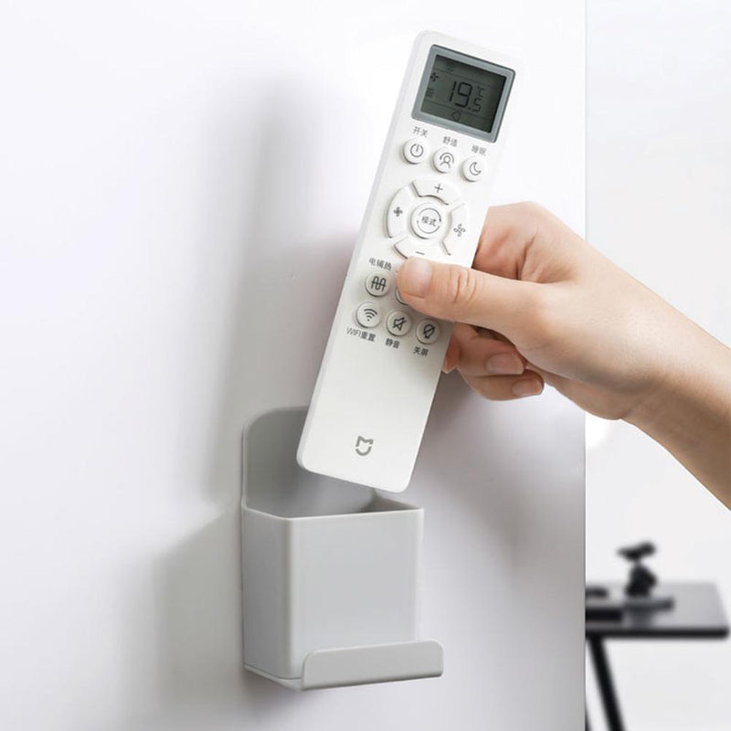 Remote Control Storage Case Wall Mounted Phone Rack Plug Holder Home Organizer