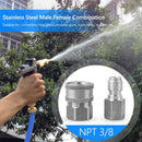 NPT 3/8 inch Quick Connect Fitting Pressure Washer Connector Adapter Set Newly