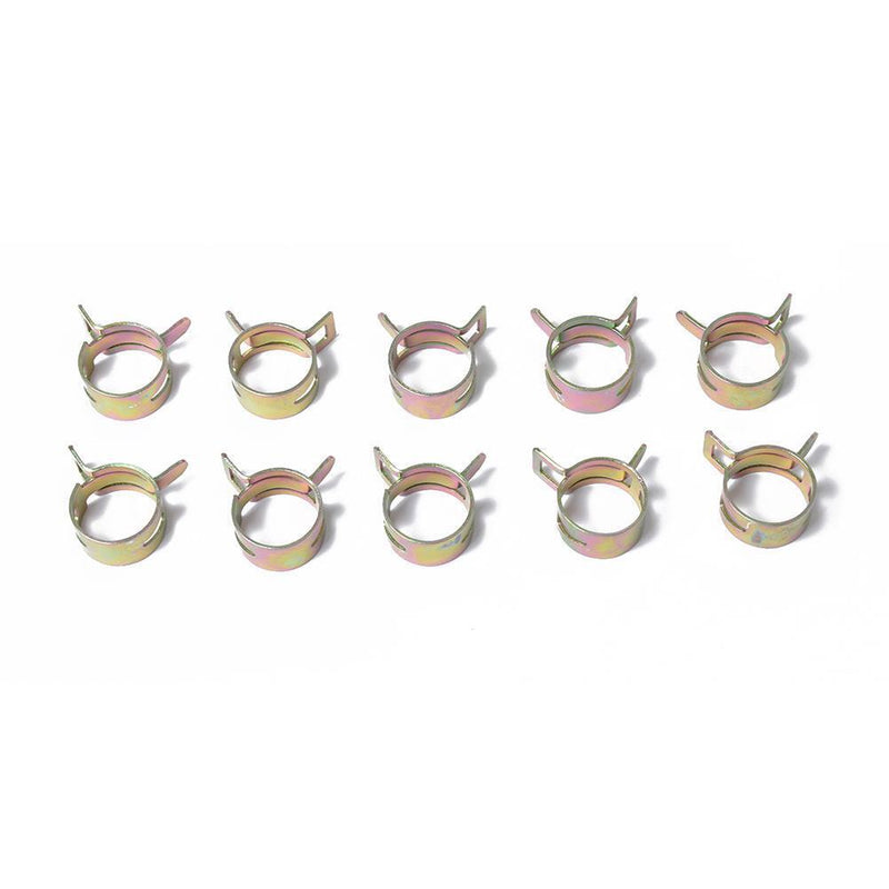 80pcs 6-15mm Spring Clips Fuel Line Hose Water Pipe Air Tube Fastener Clamp