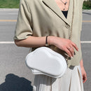 Women Mini Cloud Shoulder Bag Leather Candy Solid Color Chain Messenger Handbag
