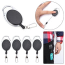 Belt Lanyard Retractable Name Tag Key Ring Buckle ID Card Holder Badge Reel
