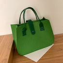 Women Fashion Felt PU Leather Shoulder Bag Lady All-match Phone Small Tote Bag