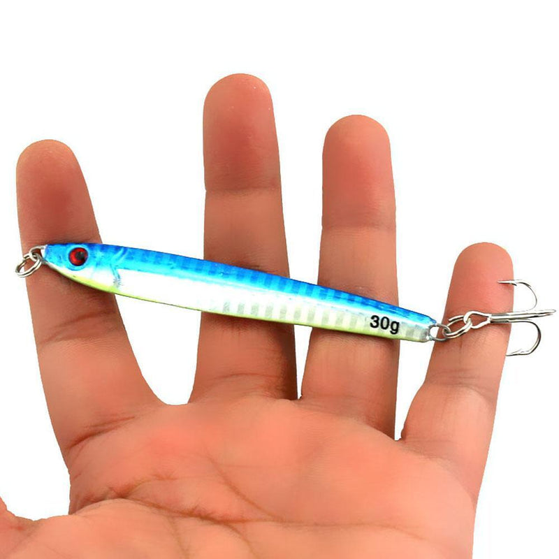 5pcs 30g  Casting Jig Metal Slice Fishing Lures Spinning Fishing Hook Newly