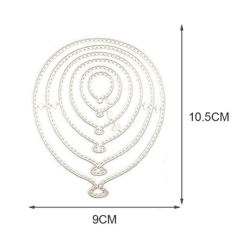 6PCS/lot Balloons Metal Cutting Dies Stencil Scrapbooking E6U4 Craft W4A6