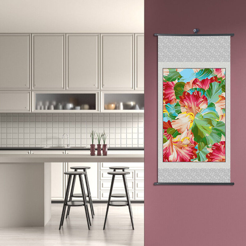 Hand Painted on Canvas DIY Colorful Leaves Oil Paint By Numbers Drawing Kit Gift