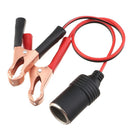 Adapter Crocodile Clip Female Socket to Battery Car Cigarette Lighter Alligator