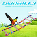 Hanging Colorful Balls Bird Pet Ladder Climbing Stairs Parrot Perch Stand Holder