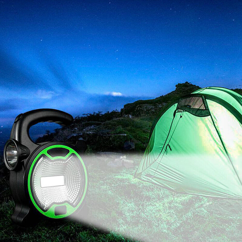 Battery Powered Handheld COB LED Flashlight Outdoor Tent Camping Flash Lights