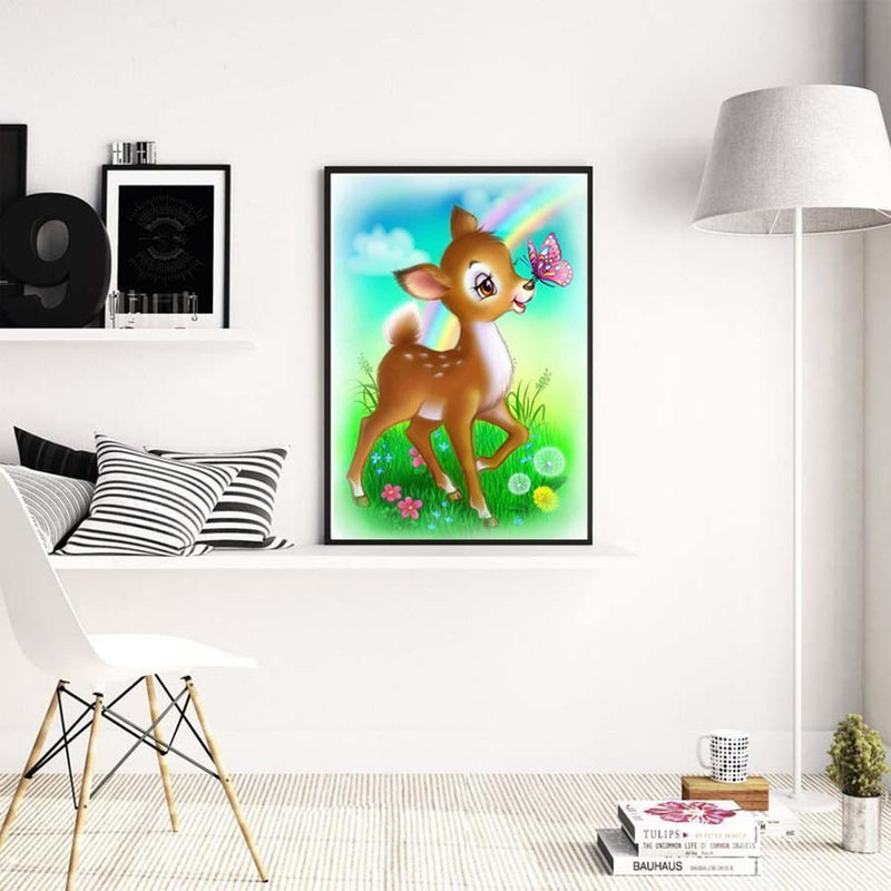 5D DIY Diamond Painting Deer Cross Stitch Embroidery Craft Kits Wall Art