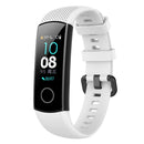 Silicone Wrist Strap Band w/Steel Buckle for Huawei Honor Band 5/4 (White) Newly