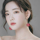 Fashion Sweet Pink Cherry Simulation Fruit Women Earrings Ear Drop Stud Cute Hot