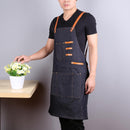 Barber Sleeveless Denim Apron Hairdresser Hair Cutting Protection Tool (B) Newly