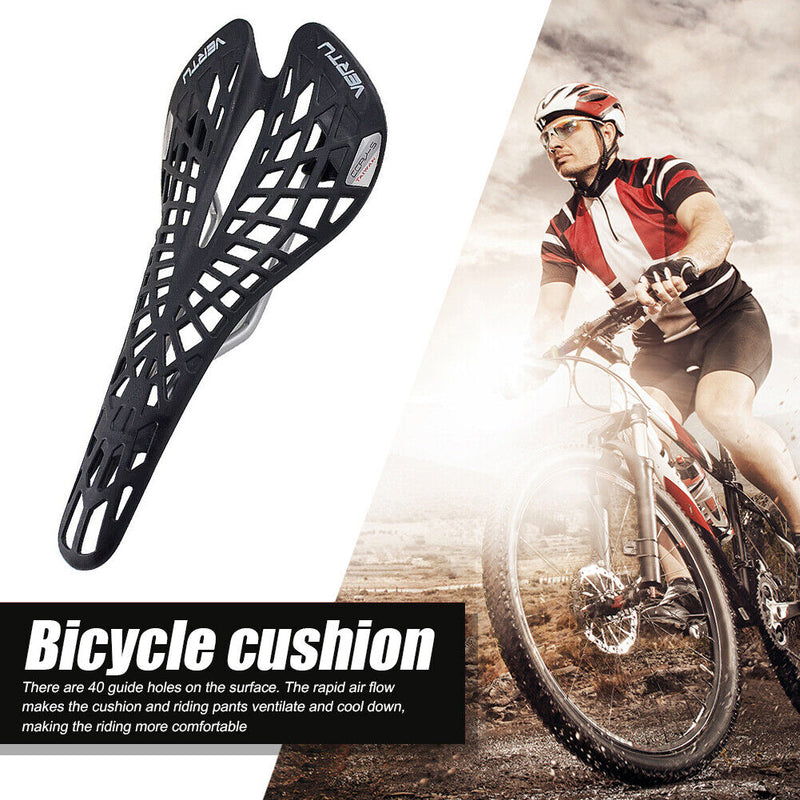 ABS Plastic Bike Cushion Lightweight Cycling Seat Bicycle Saddle (Black)