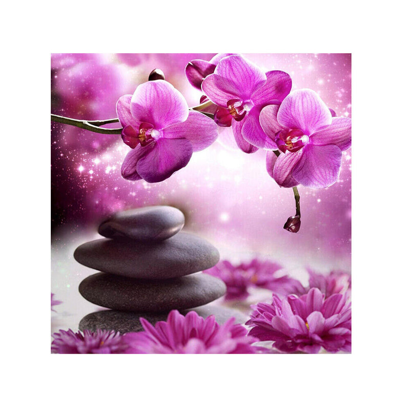 Phalaenopsis Stone 5D Diamond DIY Painting Craft Kit Home Decor Newly