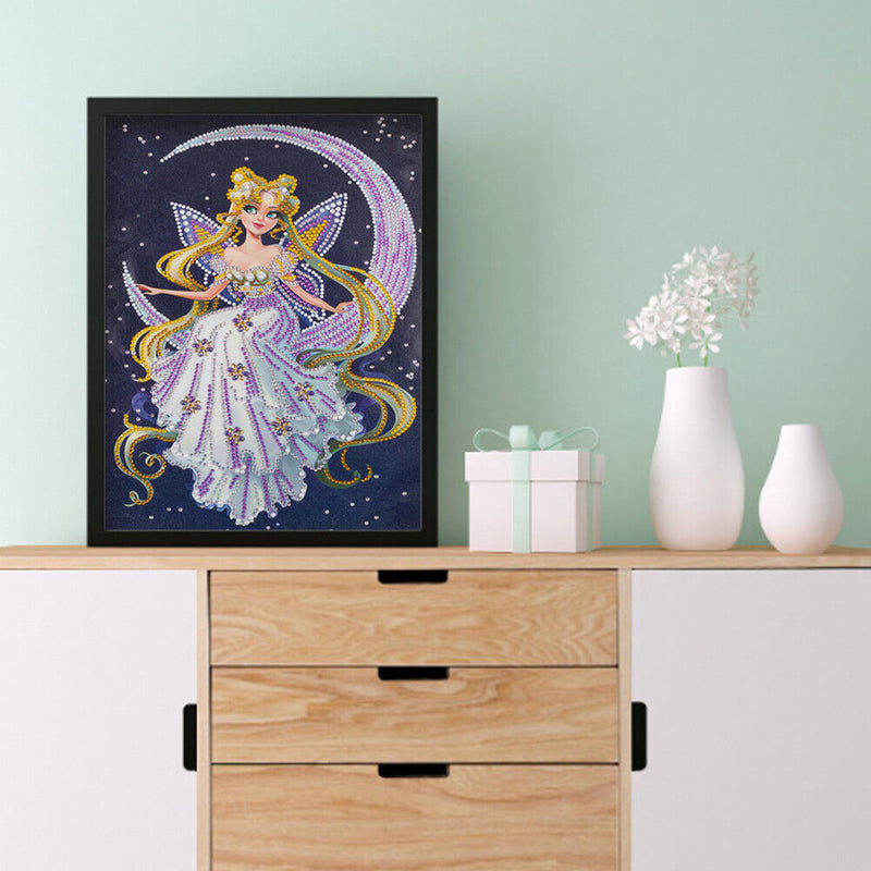 Diamond Painting Moon Fairy Partial Drill Rhinestone Mosaic Art Picture Kits