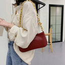 Women PU Leather Chain Handbag Retro Alligator Pattern Underarm Shoulder Bag
