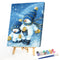 Oil Paint by Numbers Hat Snowman Canvas Artwork Living Room Picture Decoration