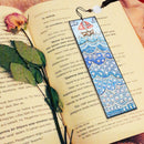 DIY Special Shape Diamond Painting Leather Bookmark Tassel Embroidery Wave Craft