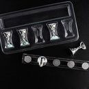 Magnetic Nail Holder Acrylic Crystal Shelf Training Display Stand (White