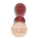 Crown Pattern DIY Retro Wood Stamp Customs Insurance Sealing Wax Seal(T14) Newly