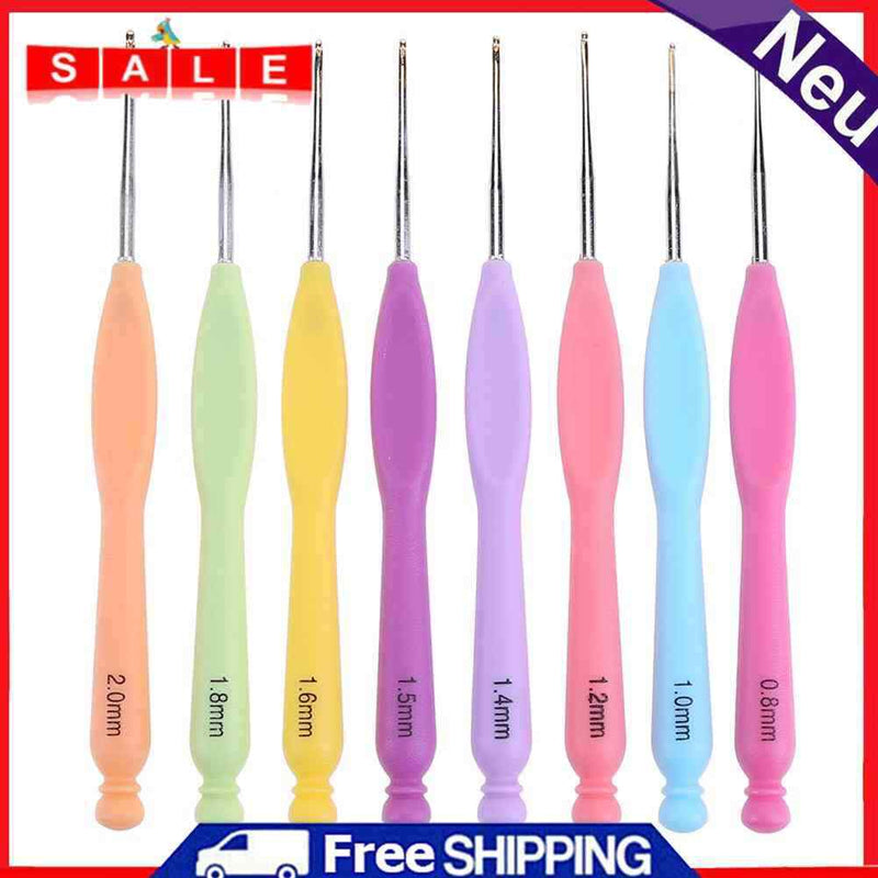 40pcs Aluminum Needle Plastic Handle Yarn Stitching Weave Hooks Kit