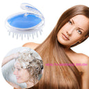 Silicone Massage Comb Head Body Scalp Hair Cleaning Bath Spa Brush (Blue) Newly