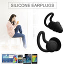 Silicone Ear Plugs Sound Insulation Anti Noise Sleeping Earplugs (Black)