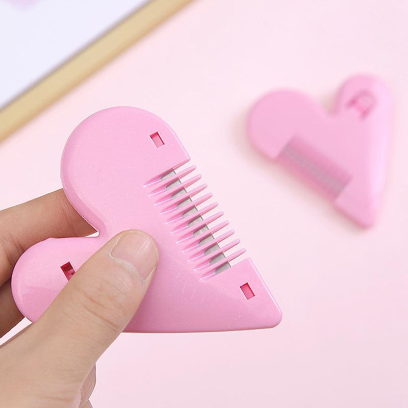 Heart Shape Thinning Hair Cutting Comb Pubic Hair Brushes Trimming Tools