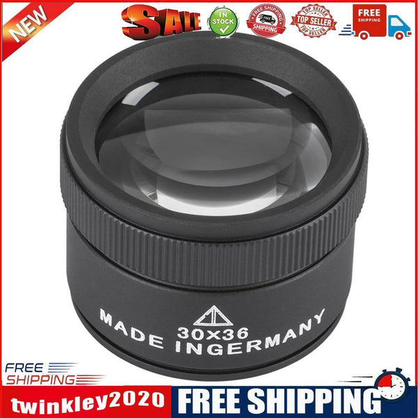 30X Magnifying Glass Optical Lens Magnifier Coin Watch Repair Loupe (Black)