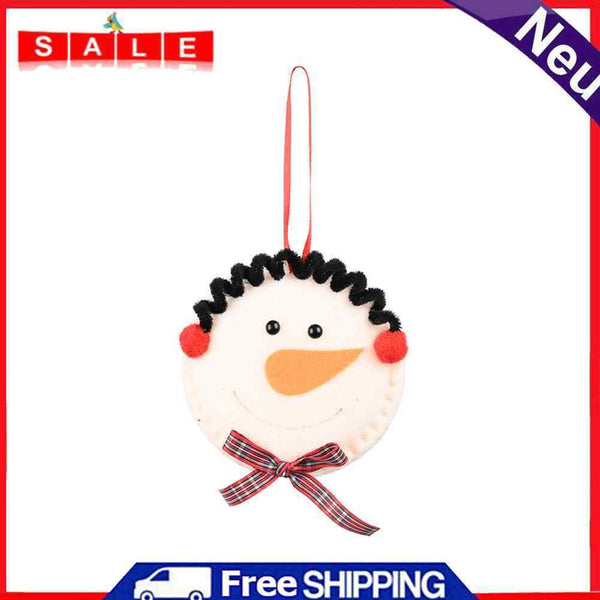 Christmas Ultrasonic Pendant Snowman Santa Claus Non-Woven Festival Decor Props