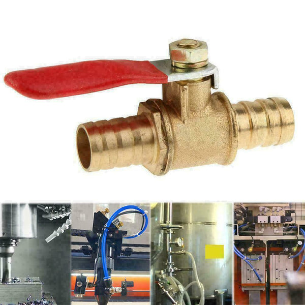 Full Port Inline Brass Water Air Gas Fuel Line Shut-off Ball Valve Q2Y2 W6E6