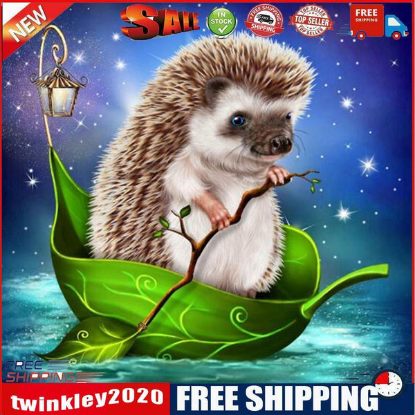 Hedgehog DIY Full Drill Round Diamond Painting Kit Mosaic Craft Home Decor