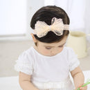 Cute Newborn Baby Girls Headband Bowknot Girls Headwear Headdress(White)