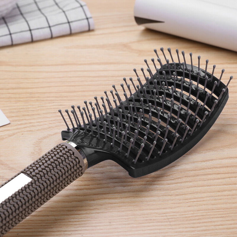 8 Color Bristle Nylon Women Wet Curly Detangle Hair Brush for Salon Styling T
